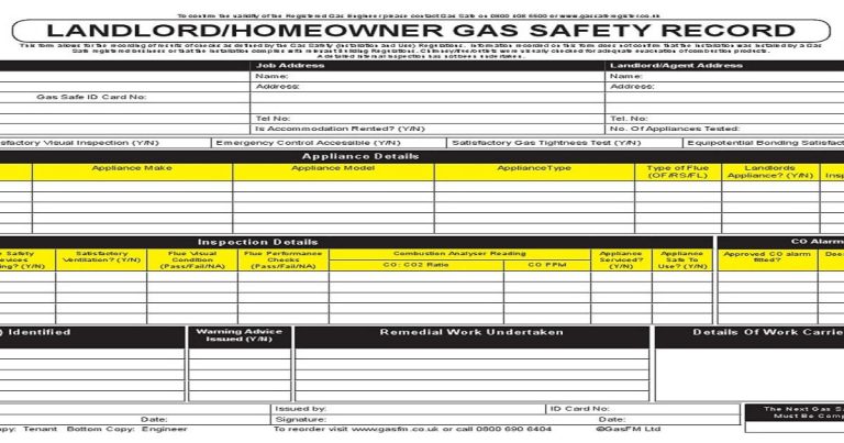 UK Gas Safety Certificate for Tenants & Landlords