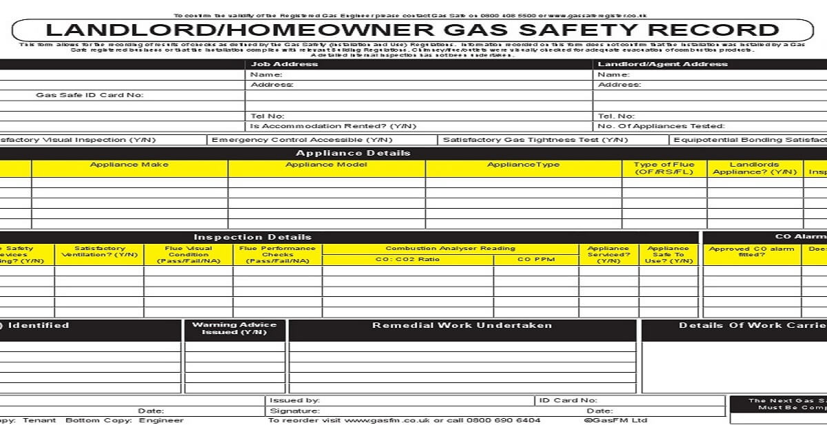 Gas Safety Certificate