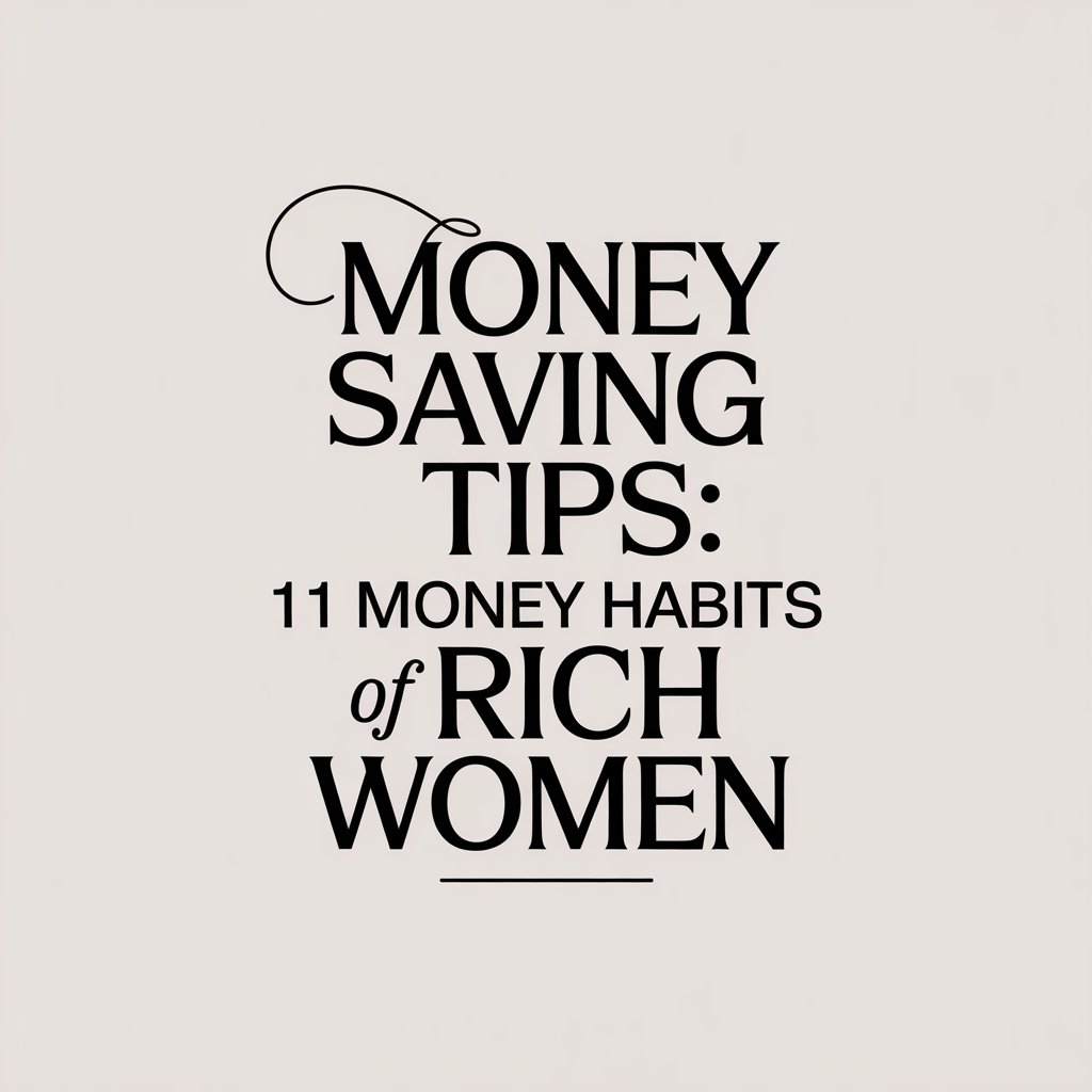 Money Saving Tips: 11 Money Habits of Rich Women